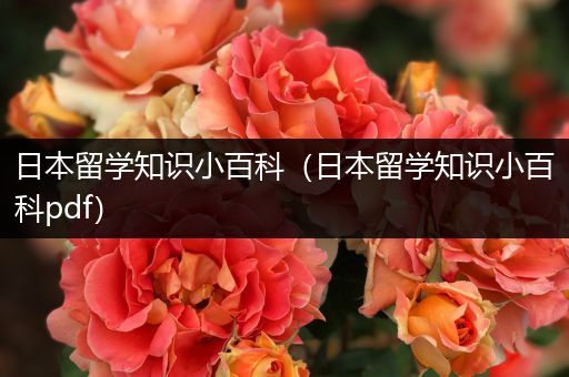 日本留学知识小百科（日本留学知识小百科pdf）