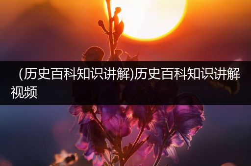 （历史百科知识讲解)历史百科知识讲解视频