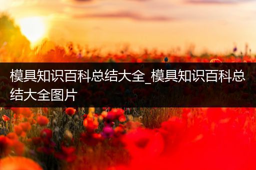 模具知识百科总结大全_模具知识百科总结大全图片