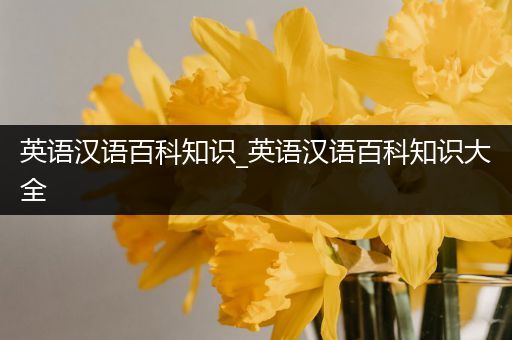 英语汉语百科知识_英语汉语百科知识大全