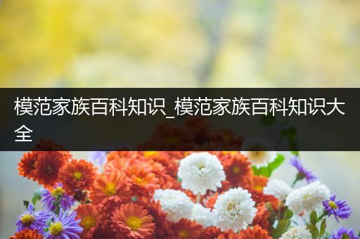 模范家族百科知识_模范家族百科知识大全