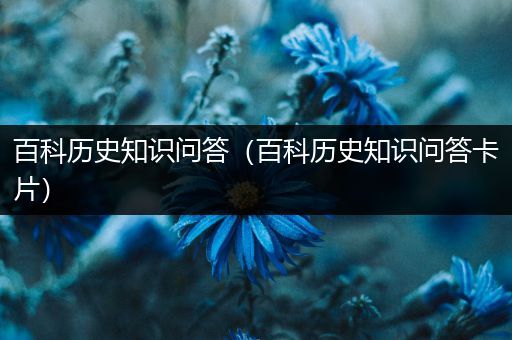 百科历史知识问答（百科历史知识问答卡片）