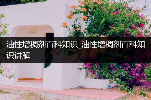 油性增稠剂百科知识_油性增稠剂百科知识讲解