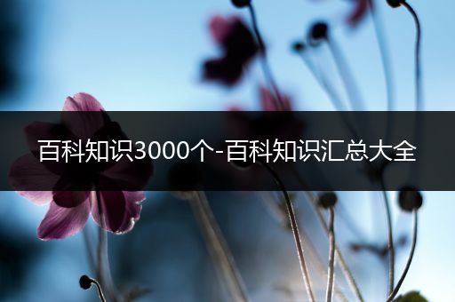 百科知识3000个-百科知识汇总大全