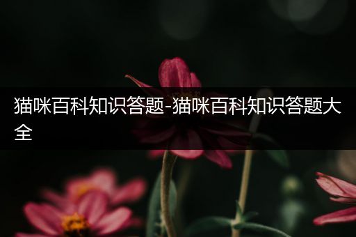 猫咪百科知识答题-猫咪百科知识答题大全
