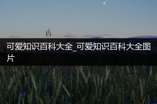 可爱知识百科大全_可爱知识百科大全图片
