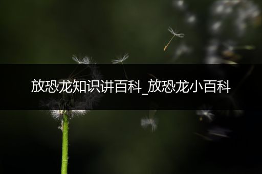 放恐龙知识讲百科_放恐龙小百科