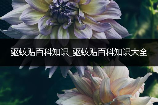 驱蚊贴百科知识_驱蚊贴百科知识大全