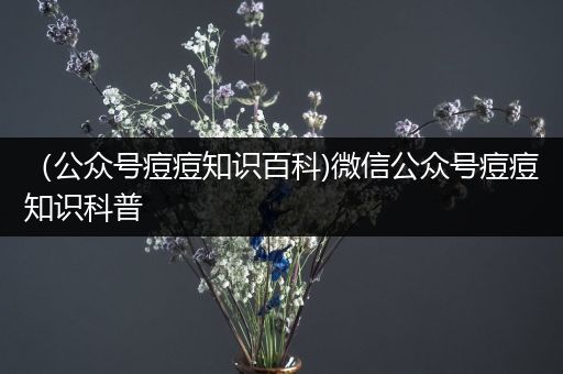 （公众号痘痘知识百科)微信公众号痘痘知识科普