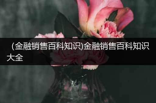 （金融销售百科知识)金融销售百科知识大全