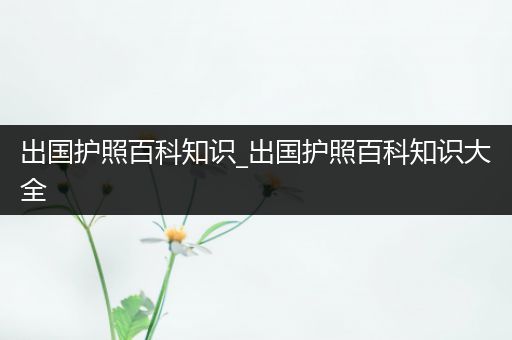 出国护照百科知识_出国护照百科知识大全
